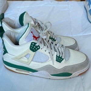 White and Green Sneakers